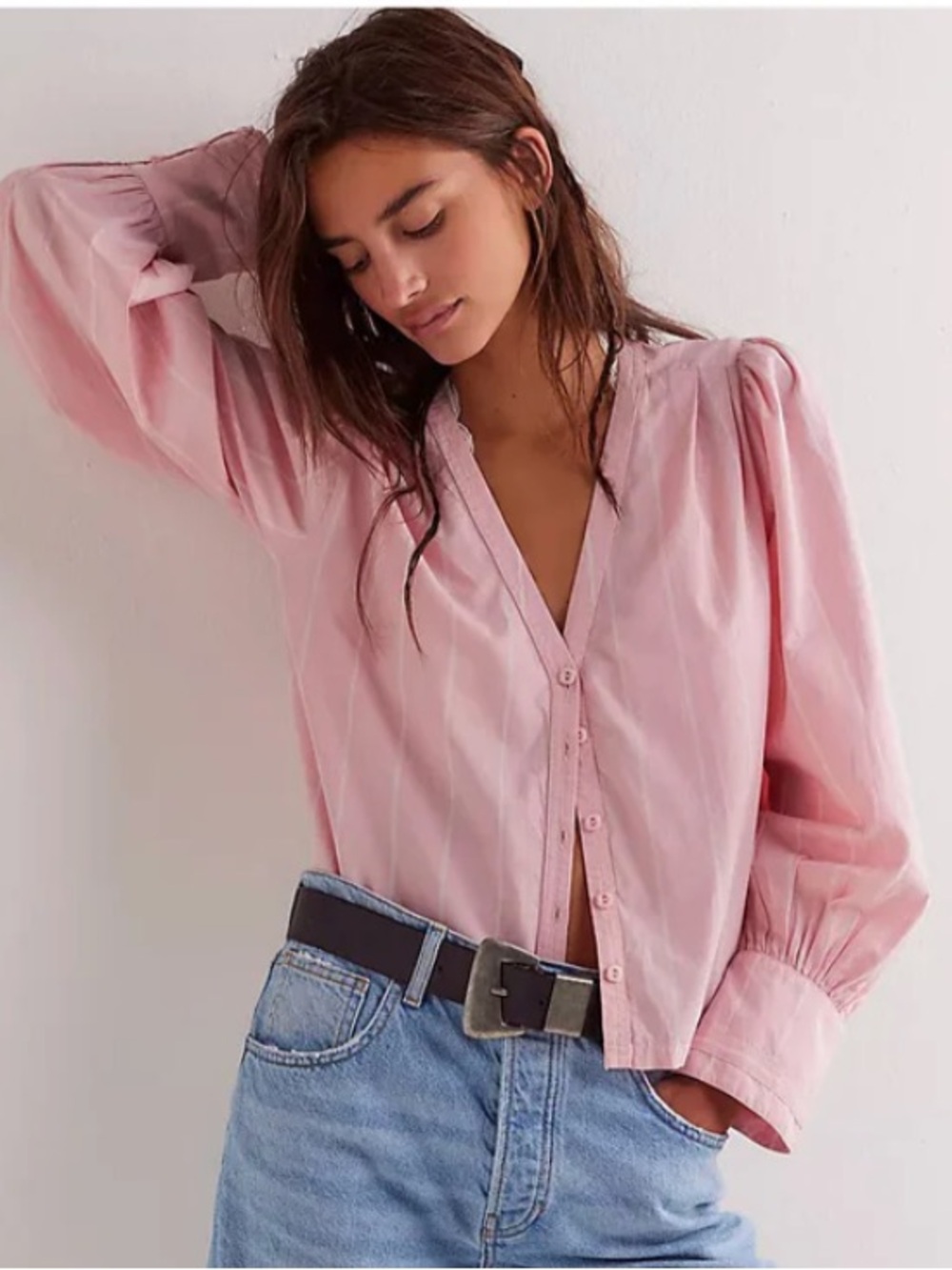 Free People We The Free Farmhouse Fresh Shirt Blouse Top